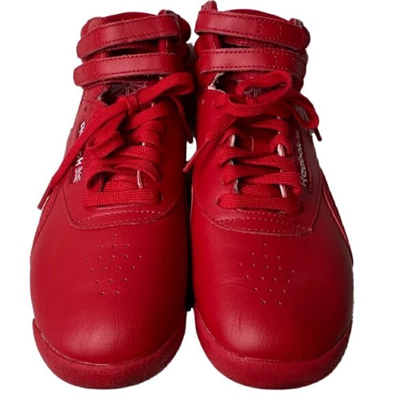 Reebok Women’s Freestyle Hi M43399 Red High Top Sneakers Size 7.5 Retro - Picture 6 of 12